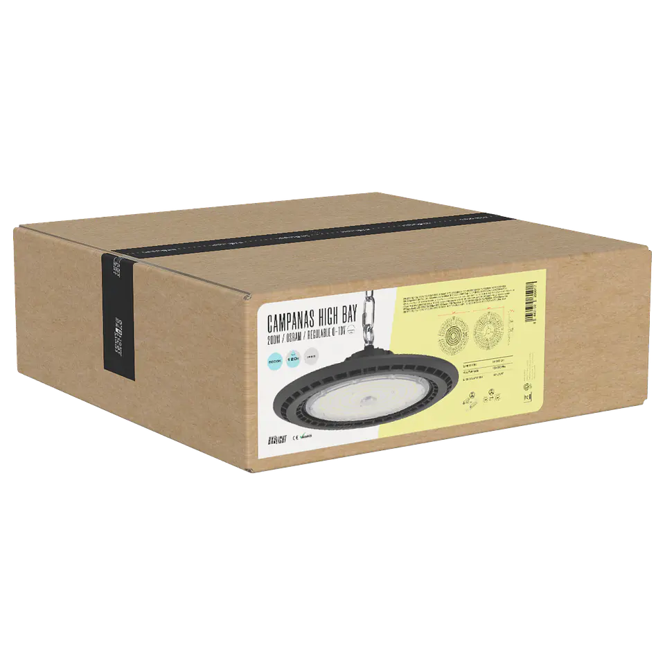 CampÃ¢nula LED 200W 36.000Lm 6000ÂºK Osram IP65 RegulÃ¡vel 0-10V 100.000H [BX3-HVUFO200W-H-CW] 2