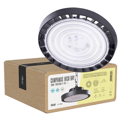 CampÃ¢nula LED 100W 11.000Lm 6000ºK IP65 Regulavel 60.000H [BX3-HVB100W-N2-CW]