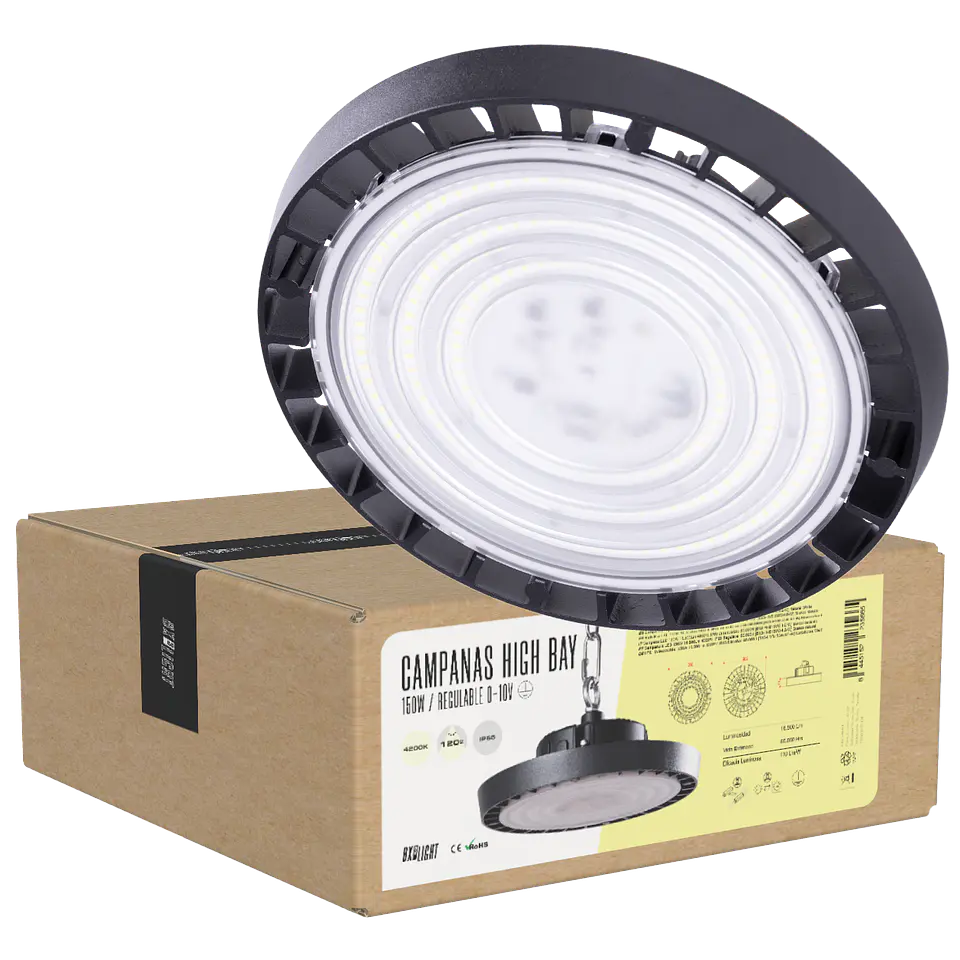 CampÃ¢nula LED 150W 16.500Lm 4000ÂºK IP65 RegulÃ¡vel 60.000H [BX3-HVB150W-N2-W] 8