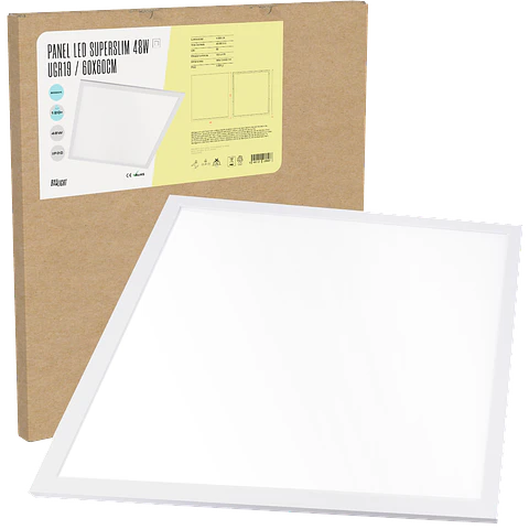 Painel LED Superslim 48W 4.800Lm 6000ºK 60x60Cm UGR19 40.000H [BX3-PL-595-48-CW]