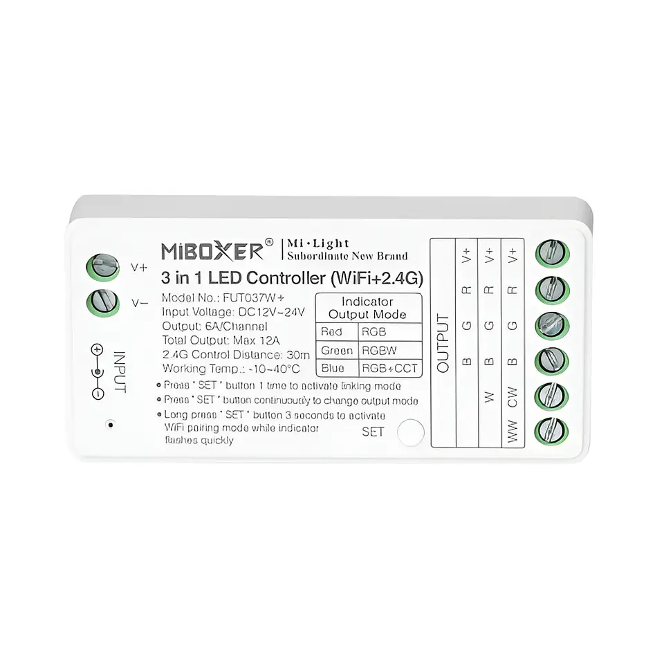 Controlador LED 3 em 1 Wifi/2,4 GHz [HLP-FUT037W+] 3