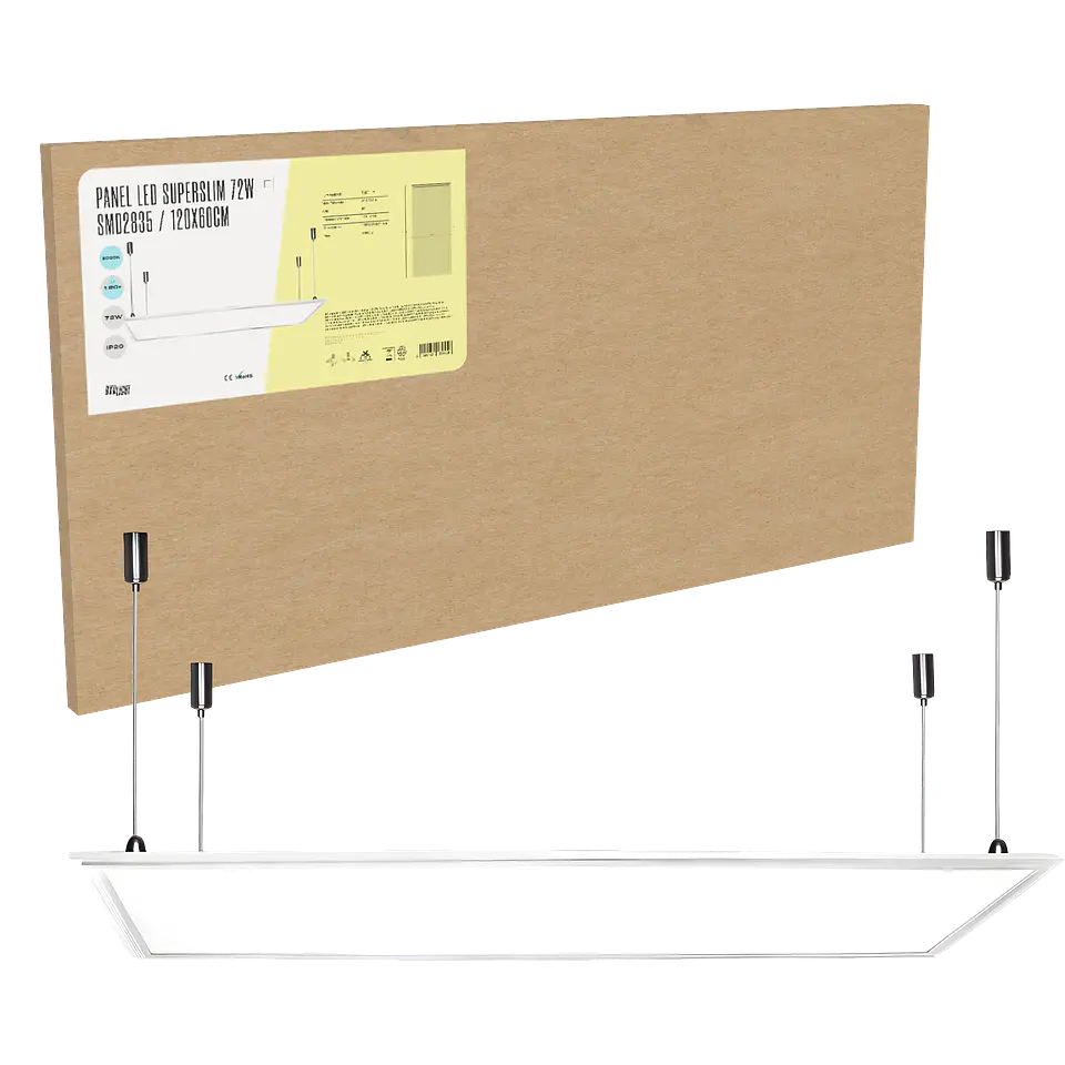Painel LED Superslim 72W 7.900Lm 6000ÂºK 120x60Cm 40.000H [BX3-PAN120060072W-CW] 1