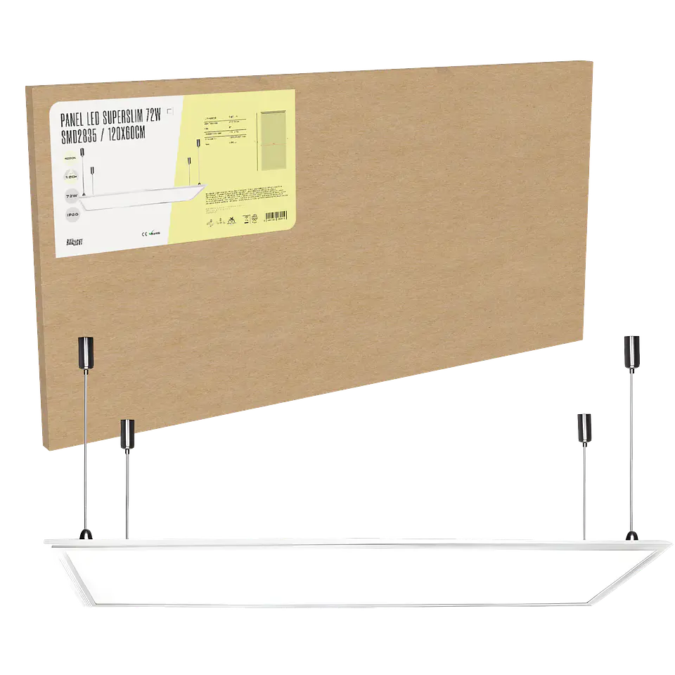 Painel LED Superslim 72W 7790Lm 3000ÂºK 120x60Cm 40.000H [BX3-PAN120060072W-WW] 10
