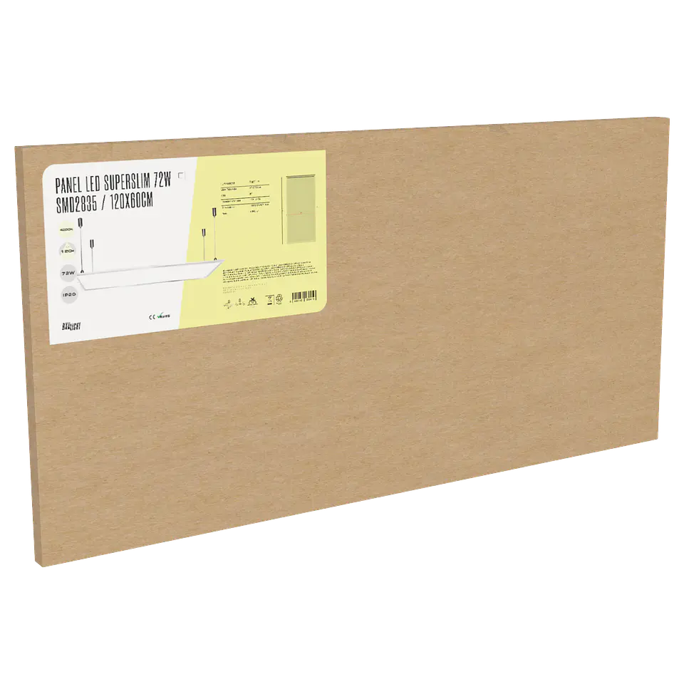 Painel LED Superslim 72W 7790Lm 3000ÂºK 120x60Cm 40.000H [BX3-PAN120060072W-WW] 11