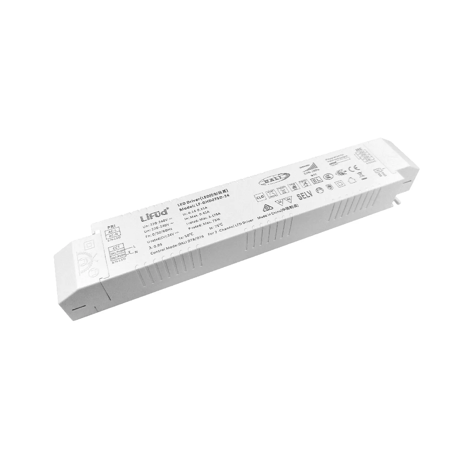 Driver Lifud 100W SaÃ­da: 24V RegulÃ¡vel DALI/PUSH IP20 1