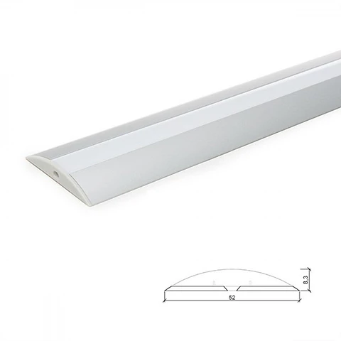Perfil Aluminio Para A Tira LED Led Difusor Leitoso Lle-Alp021 X 2M