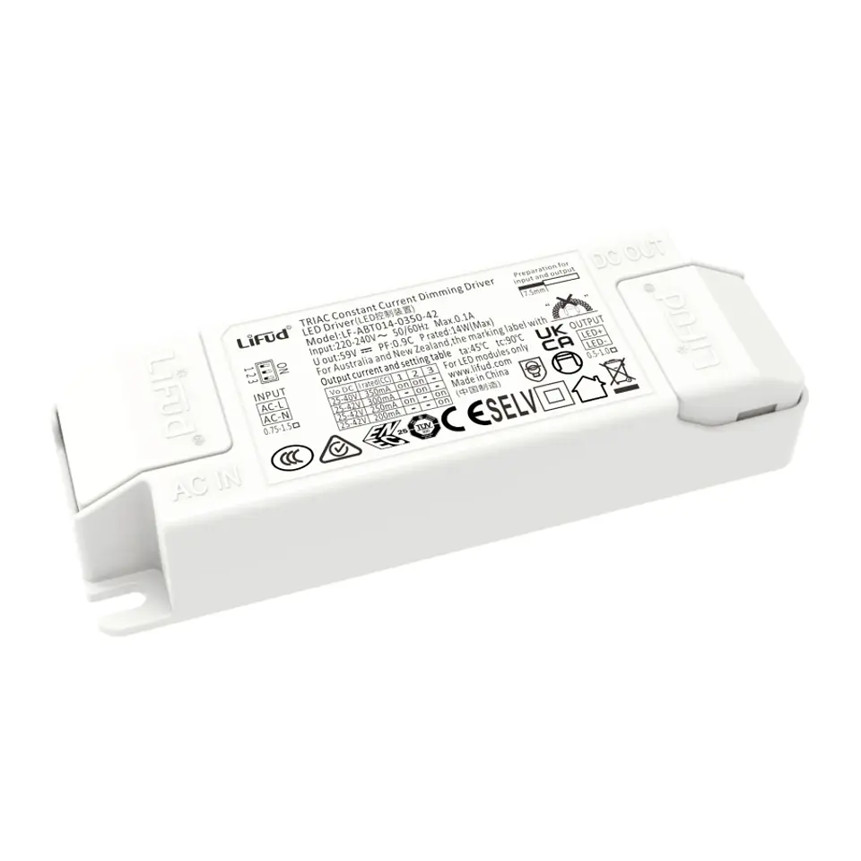 Driver Lifud 14W SaÃ­da: 25-40V 200-350mA RegulÃ¡vel 0-10V/PWM/Rx IP20 1