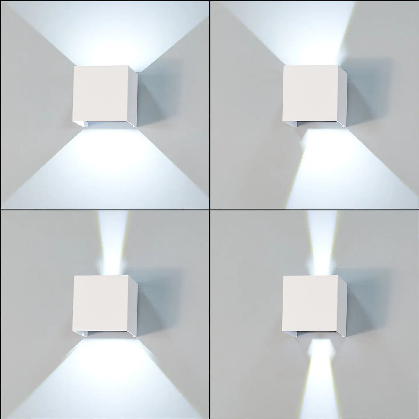 Aplique LED para exterior 2x5W 100Lm/W IP65 Branco 2700ÂºK [HO-APL06-IP65-W-WW] 2