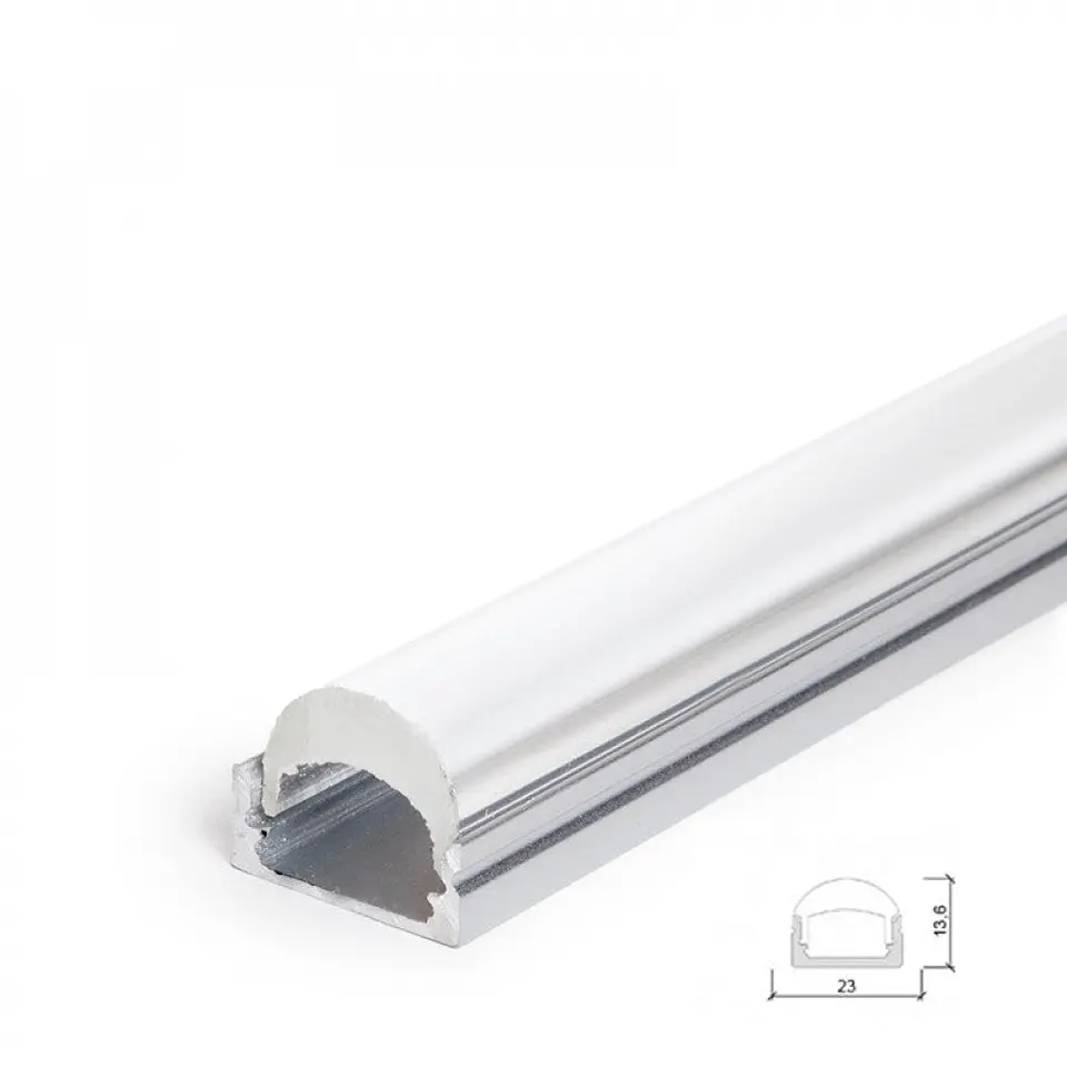 Perfil AlumÃ­nio Para AÂ Tira LED Led Difusor Transparente Lle-Alp001-Rl X 2M 1