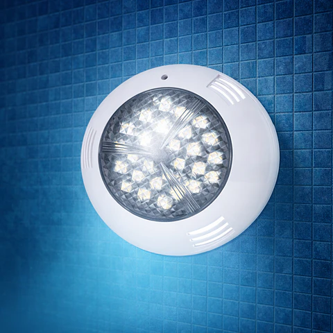 Refletor LED para piscina 36W 3051Lm 4.000ºK Ã˜295mm 30.000H Montagem saliente [WR-295-2AS-36W-W]