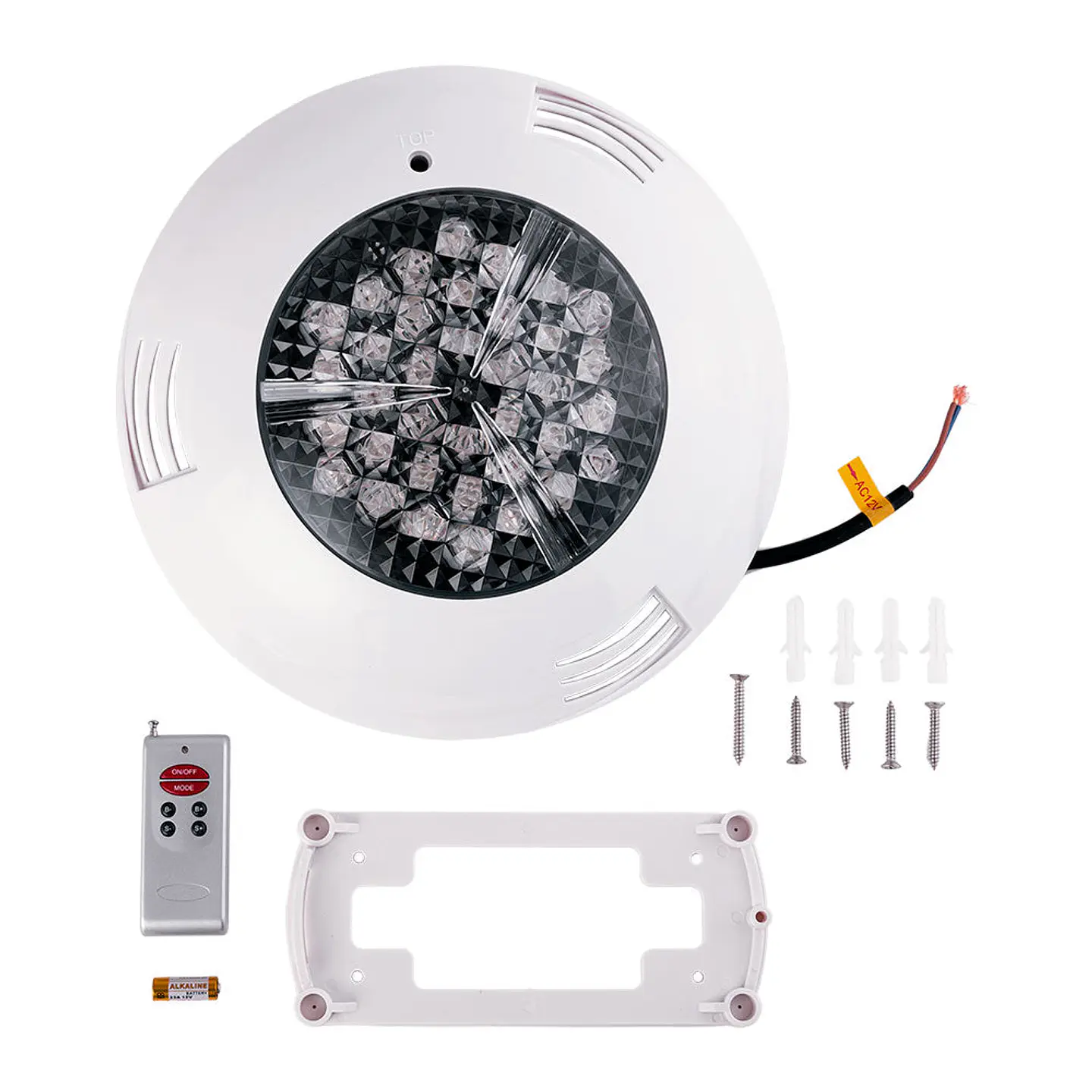 Refletor LED RGB 36W para Piscina com Controle Remoto Ã˜295mm 30.000H Montagem em SuperfÃ­cie [WR-295-2AS-36W-RGB] 2