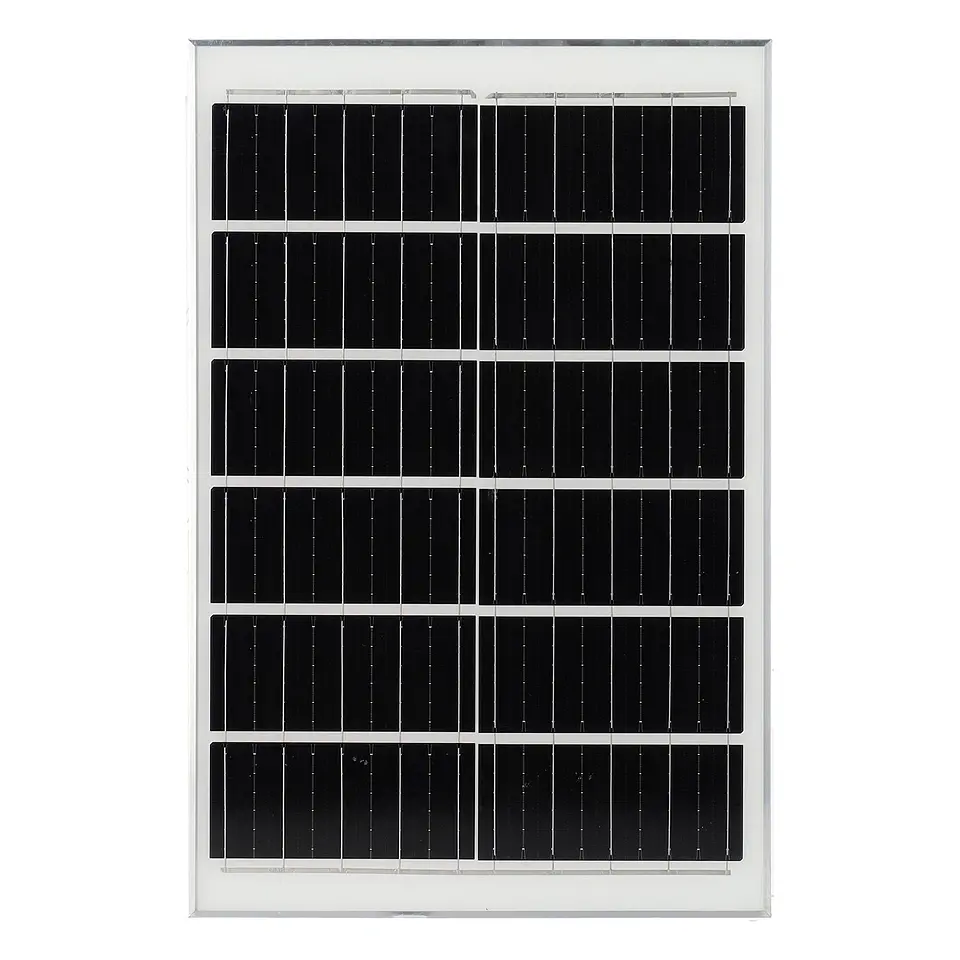 Luz de rua solar LED 100W 5000K Painel 6V 25W Bateria 20Ah Sensor crepuscular / Controle Remoto 5