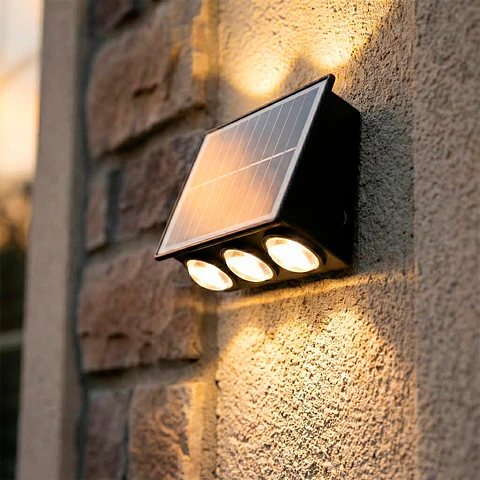 Luz de parede LED solar 3.0W bateria 3.7V IP65