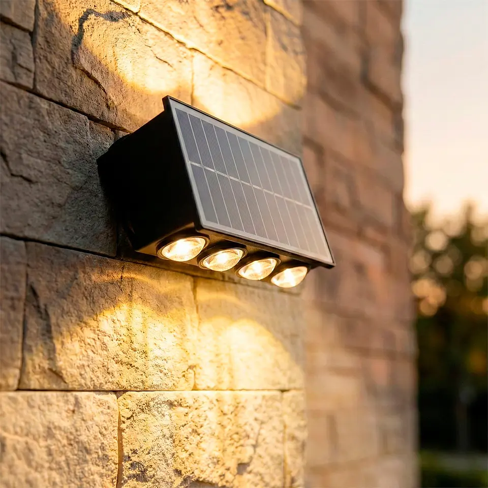 Luz de parede LED solar 3.0W bateria 3.7V IP65 1