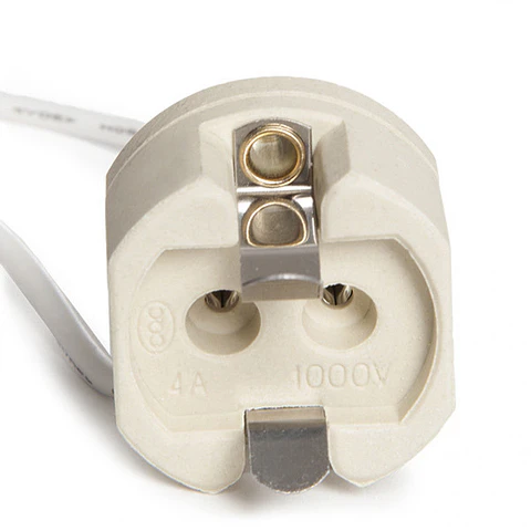 Suporte de Lampada Ceramica G12 Cabo 160Mm 180ºc