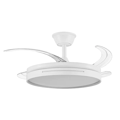 Ventilador DC Micenas FunÃ§Ã£o VerÃ£o-Inverno 59W Branco, 4 HÃ©lices, 107°, 6980 lm, 3500-4000-6500K, com Controlo Remoto e Temporizador