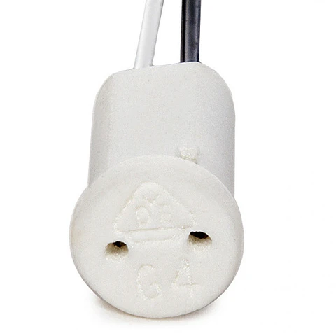 Suporte de Lampada Ceramica G4/Mr11 Cabo 300Mm 180ºc