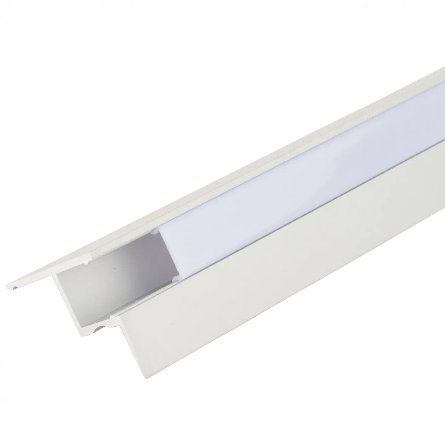 Perfil AlumÃ­nio Para AÂ Tira LED Led InstalaÃ§Ã£o Tetos DifusorÂ Leitoso X 1M 3