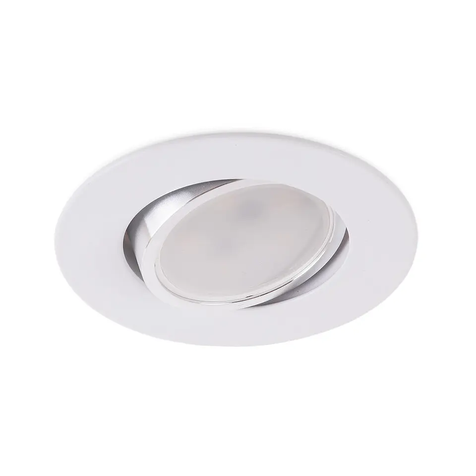 Anel Downlight Circular InclinÃ¡vel AlumÃ­nio Branco93Mm 2