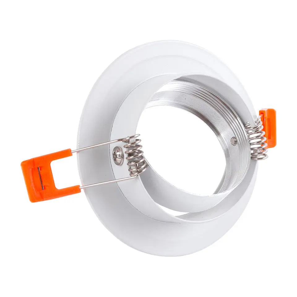 Anel Downlight Circular InclinÃ¡vel AlumÃ­nio Branco93Mm 3