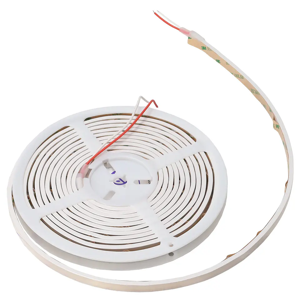 Fita LED flexÃ­vel, cortÃ¡vel, 12W/m, 24VDC, COB, 528 LED/m, 1400Lm/m, IP65, 3000K, 5 metros 3