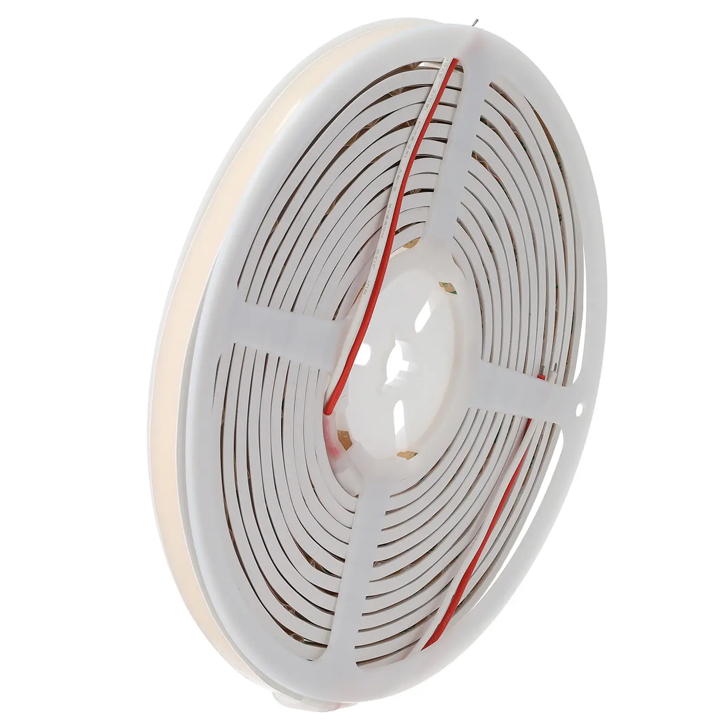 Fita LED flexÃ­vel, cortÃ¡vel, 12W/m, 24VDC, COB, 528 LED/m, 1400Lm/m, IP65, 3000K, 5 metros 4