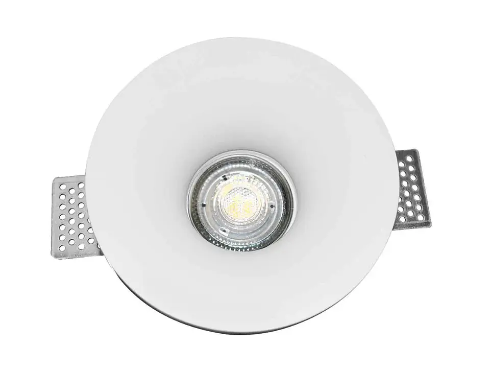 Lumiaria de embutir redonda em gesso GU10 