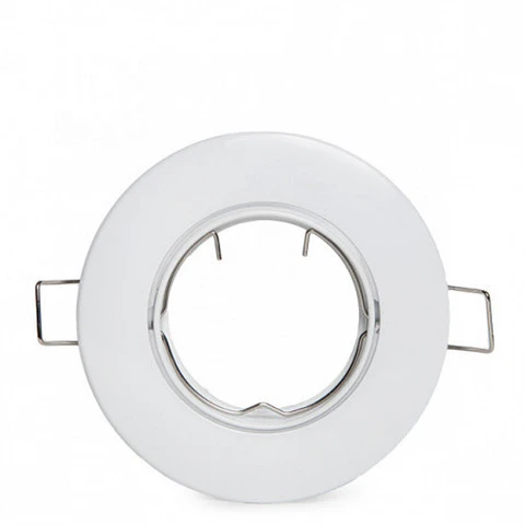 Anel Downlight InclinÃ¡vel Circular Aluminio Branco93Mm Caixa Personalizada