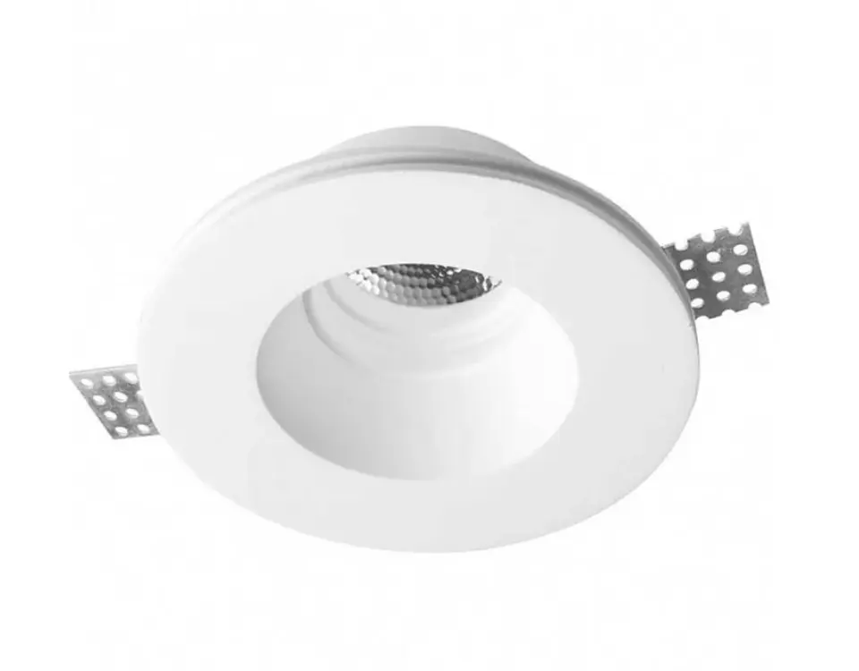 Lumiaria de embutir redonda em gesso GU10 