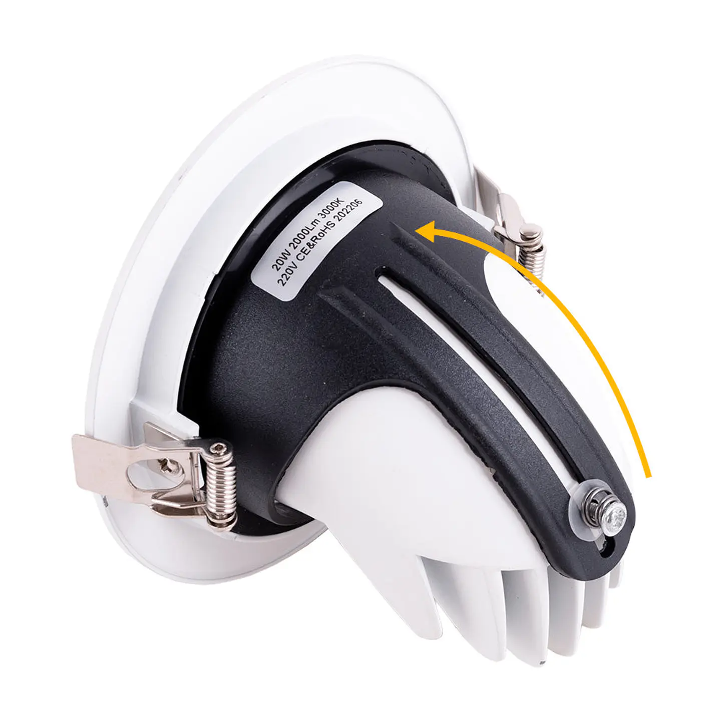 Foco Downlight LED 20W 3000Lm 2700ÂºK Circular AjustÃ¡vel 40.000H [HO-COB-C-OR-20W-WW] 3