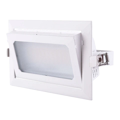 Foco Downlight LED 50W 8000Lm 2700ºK Retangular Ajustavel 40.000H [HO-COB-R-OR-50W-WW]