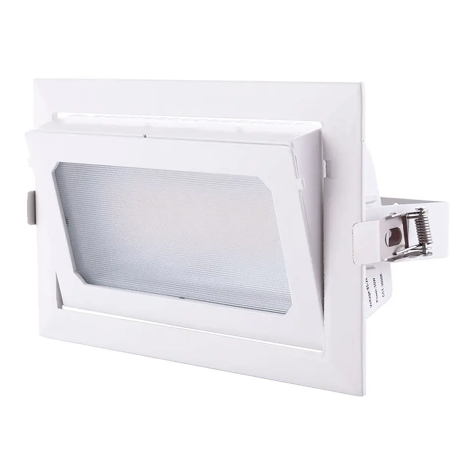 Foco Downlight LED 50W 8000Lm 2700ÂºK Retangular AjustÃ¡vel 40.000H [HO-COB-R-OR-50W-WW] 1