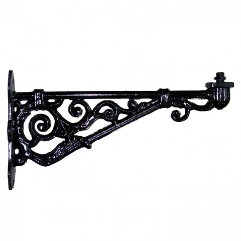 Wall Arm Villa Forjado Aluminio/AÃ§o Pintado Preto