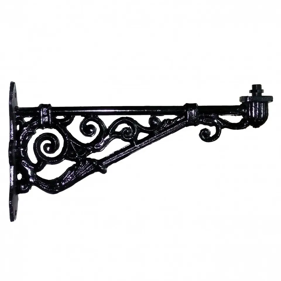 Wall Arm Villa Forjado AlumÃ­nio/AÃ§oÂ Pintado Preto 1