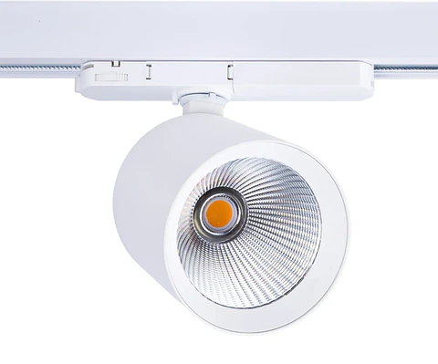 Projetor de trilho LED Trifasico de 40W para aÃ§ougues, driver Lifud Flicker Free