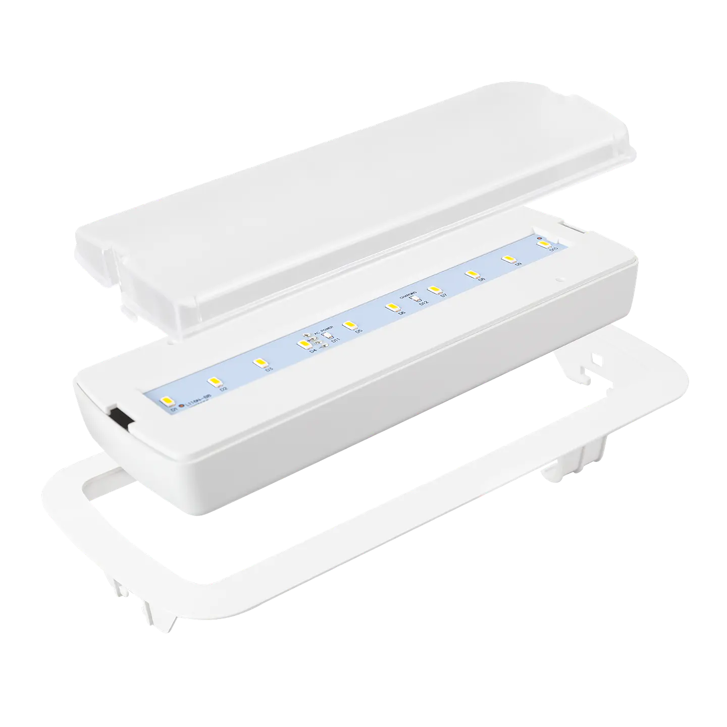 Kit de emergÃªncia LED embutido de 200 lÃºmens com autoteste, caixa Ã  prova d'Ã¡gua IP65 / Permanente/Antiempermanente 5000K 2