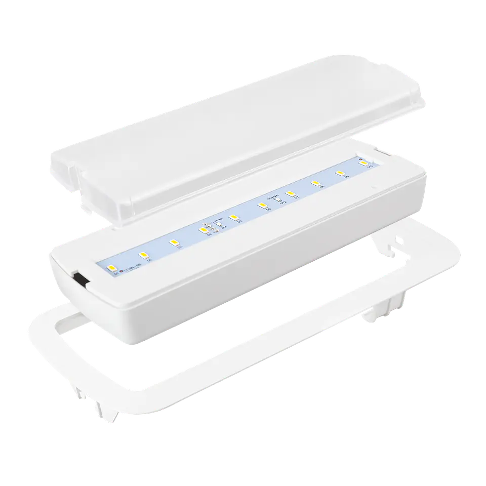 Kit de emergÃªncia LED embutido de 200 lÃºmens com autoteste, caixa Ã  prova d'Ã¡gua IP65 / Permanente/Antiempermanente 5000K 2
