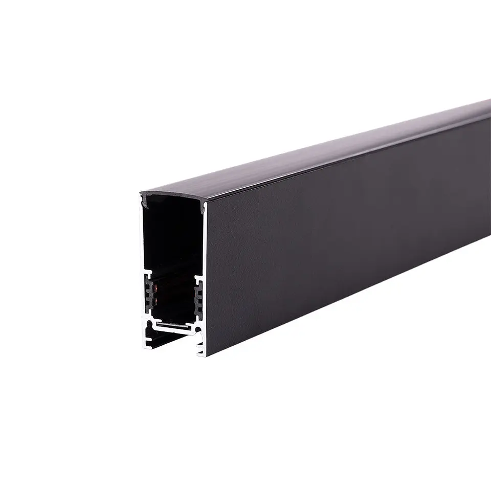 Trilha MagnÃ©tico Montagem Em SuperfÃ­cie 20Mm Preto 1M 1