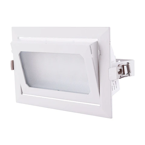 Foco Downlight LED 40W 6600Lm 4000ºK Retangular Ajustavel 40.000H [HO-COB-R-OR-40W-W]