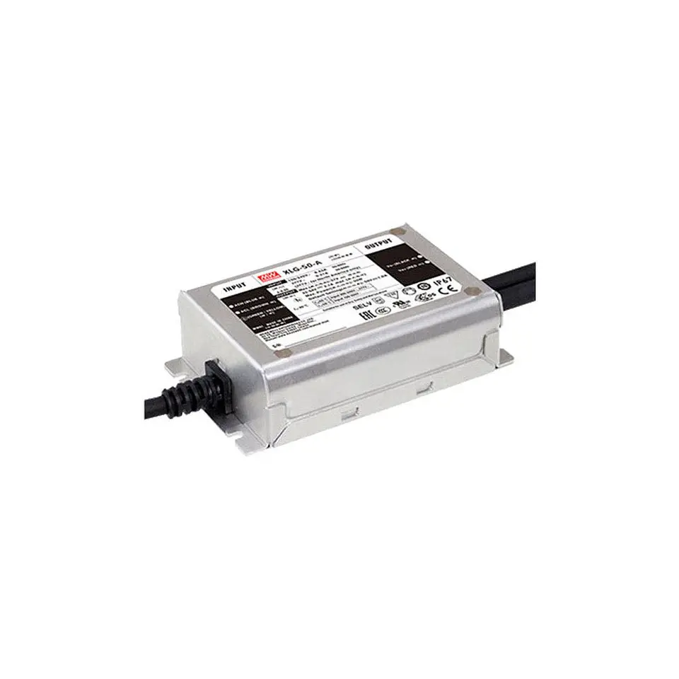 Xlg-50-A Ip67 Driver Meanwell PotÃªncia Constante Em:: 90-305Vac Fora:: 22-54Vdc Corriente 530-2100Ma 50W Pfc Potenciometr 1