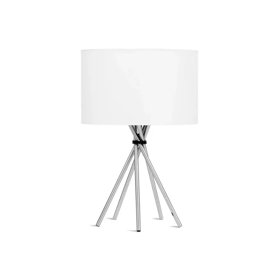 [IAR-LIMA/T] Base LÃ¢mpada De Mesa Ferro Lima 35cm Banhado A NÃ­quel 1
