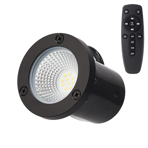 Refletor LED embutido de 5W para jardim, IP65, CCT (cor da luz Ajustavel), controle remoto.