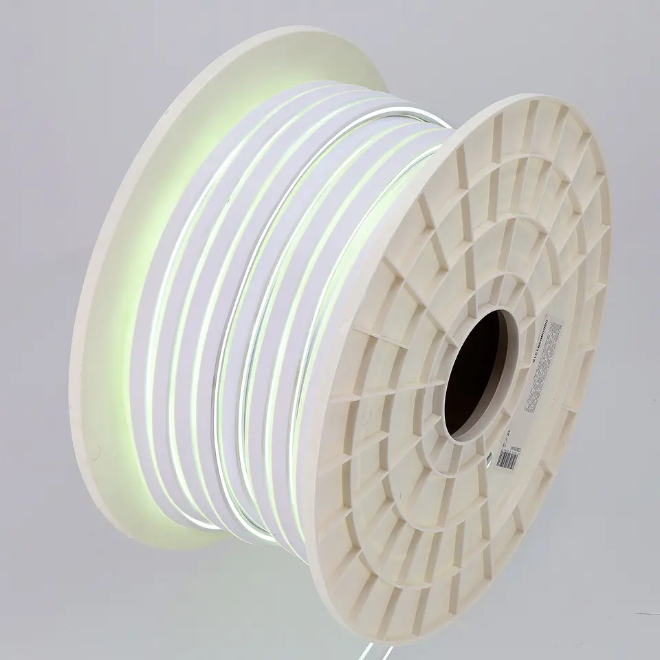 Fita LED flexÃ­vel 10W/M 220VAC 120 LEDs/M SMD2835 IP65 Azul 50 metros 4