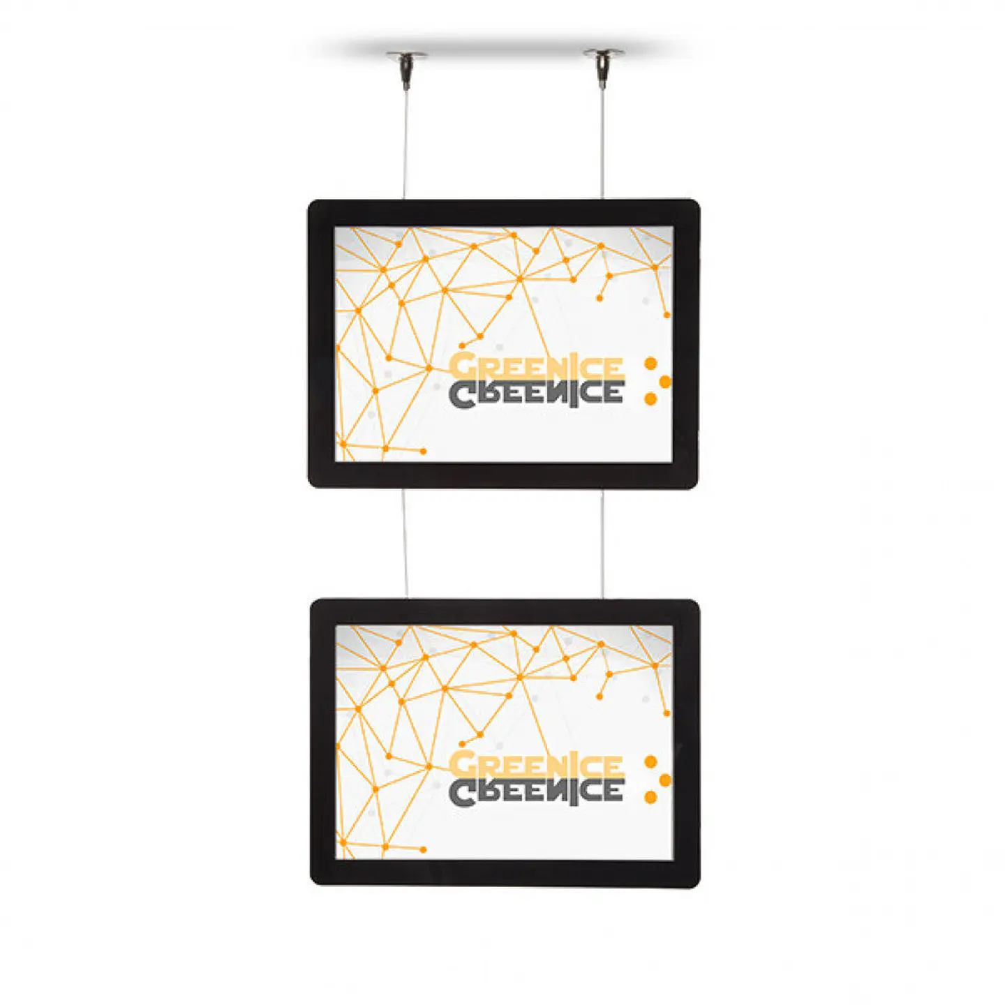 Kit de SuspensÃ£o ExibiÃ§Ã£o de PÃ´ster de Pasta LED A4 2 Rostos 12Vdc. 3