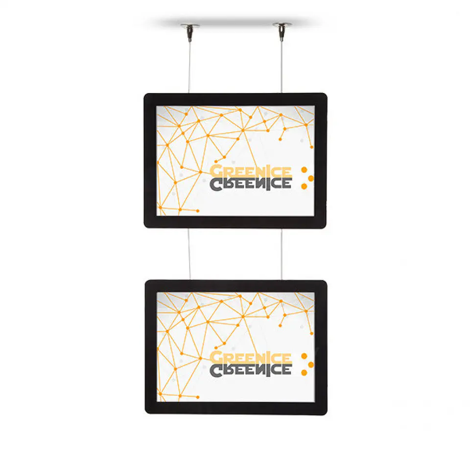 Kit de SuspensÃ£o ExibiÃ§Ã£o de PÃ´ster de Pasta LED A4 2 Rostos 12Vdc. 3