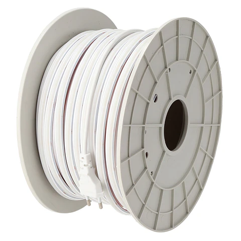 Fita LED Flexivel 12W/M 230VAC 286 LEDs/M SMD2025 700Lm/M IP65 4000ºK 50 metros
