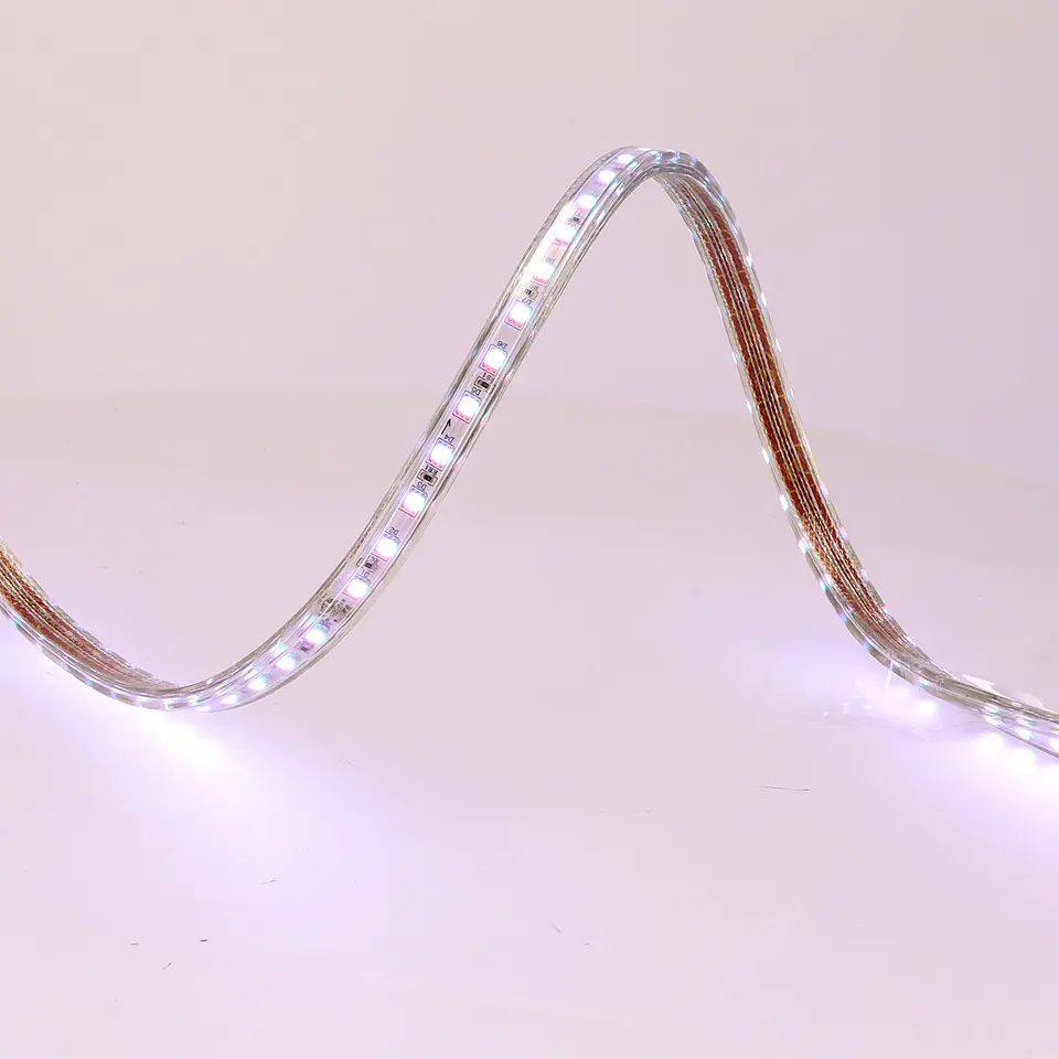 Fita de LED flexÃ­vel 14,4W/M 220VAC 60 LEDs/M SMD5050 IP65 RGB 50 metros 2