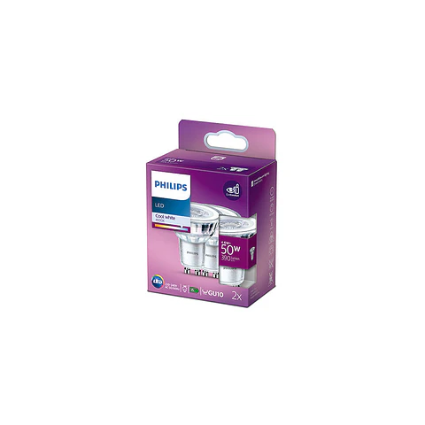 Pacote 2 Lampada LED Philips Gu10 36D 4.6W 355Lm 4000K [Ph-929001218218]