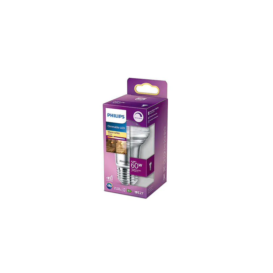 Lampada LED Philips E27 R63 Regulavel 4.5W 410Lm 2700K [Ph-929001891455] 1