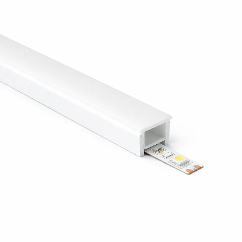 PerfÃ­l de Silicona IP65 para Tiras LED 10x10mm para Tiras de 6mm Rollo 100 Metros